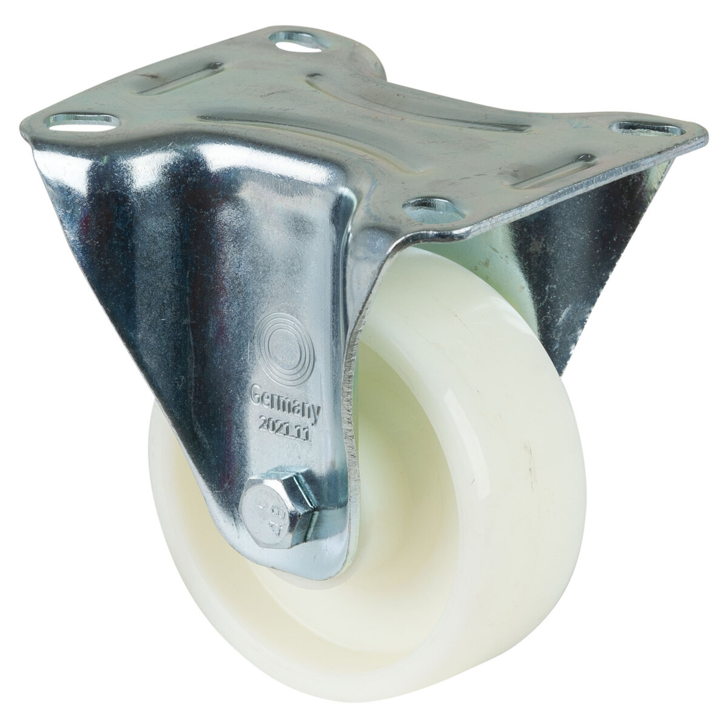 Vast wiel d. 80 h.105mm 125kg kunst.wit