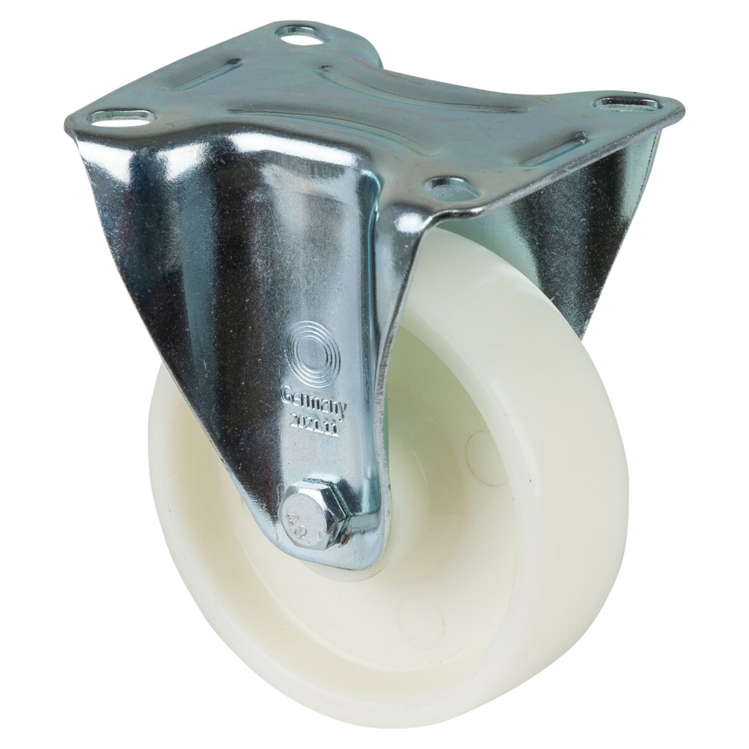 Vast wiel d.100 h.128mm 125kg kunst.wit