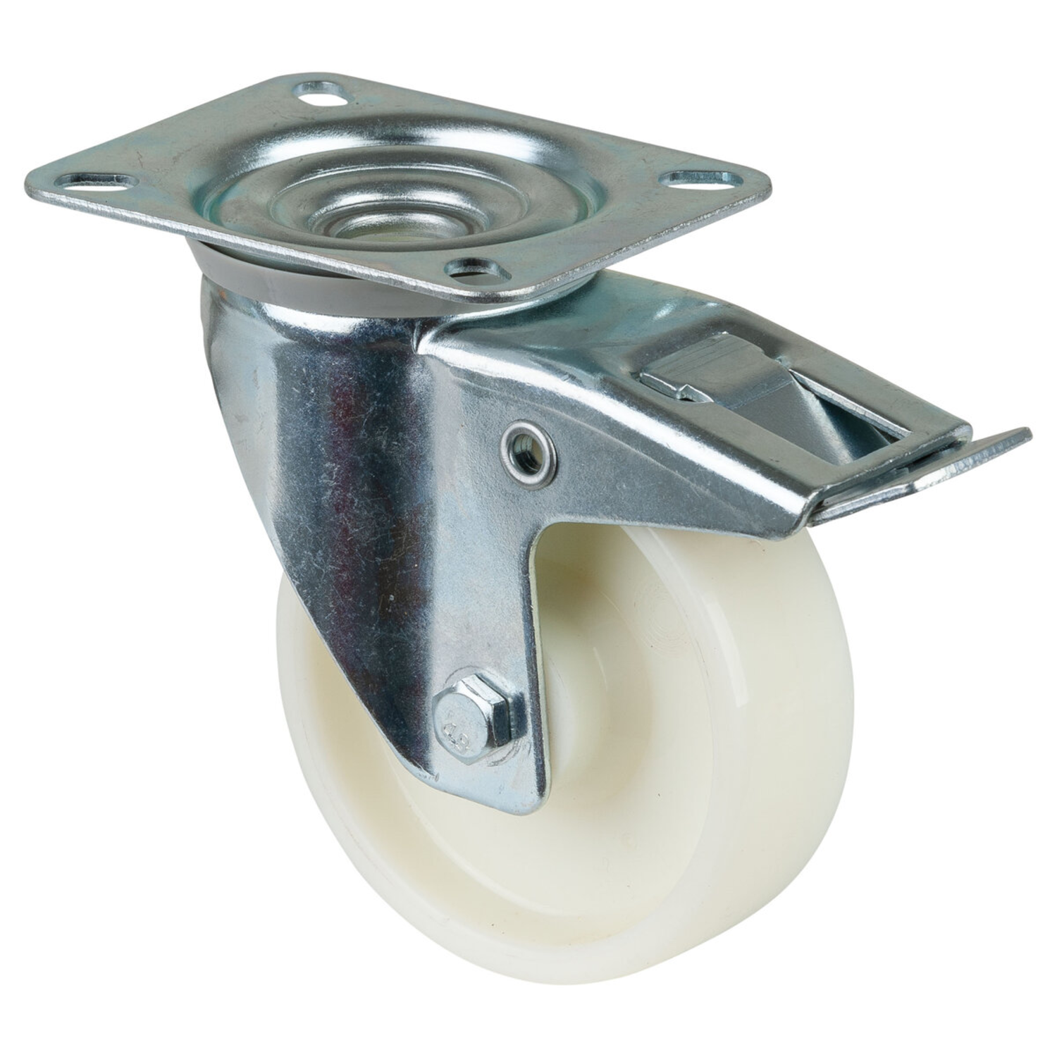 roulement piv.+frein d100 h128mm125kg plast.b 