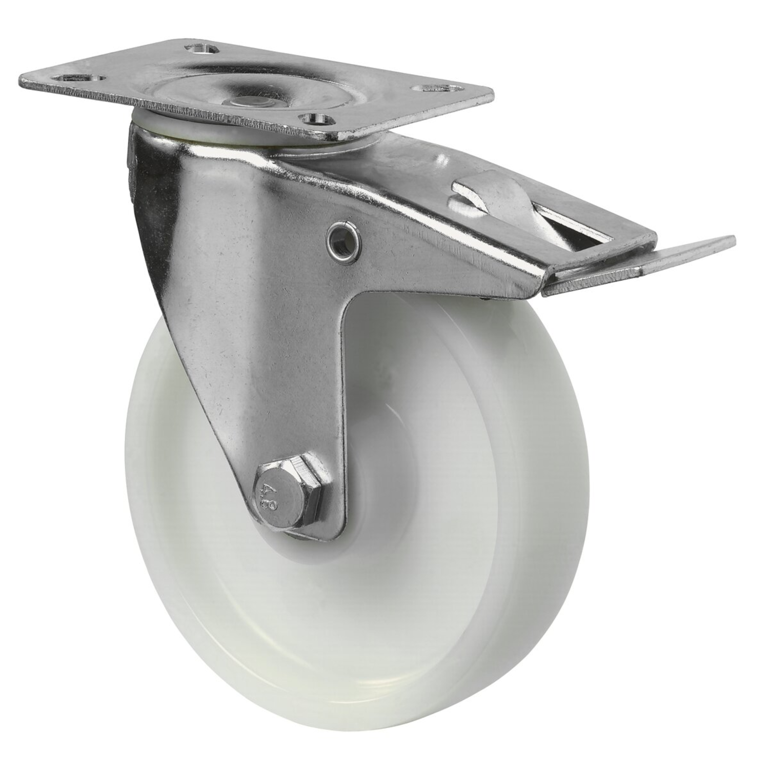 roulement piv.+frein d125 h155mm 150kg plast. 