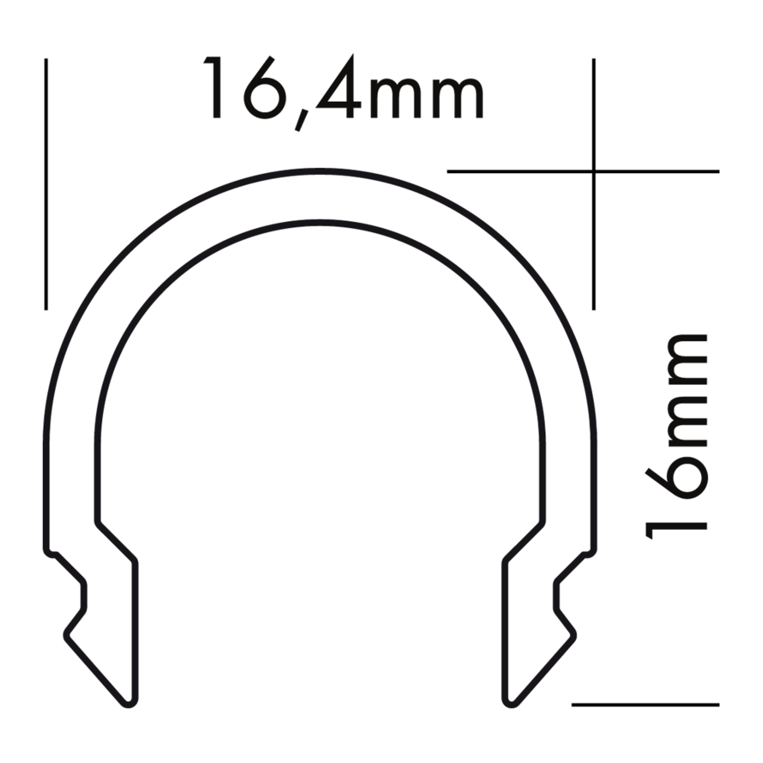 S line cache rond opaque 2000mm 