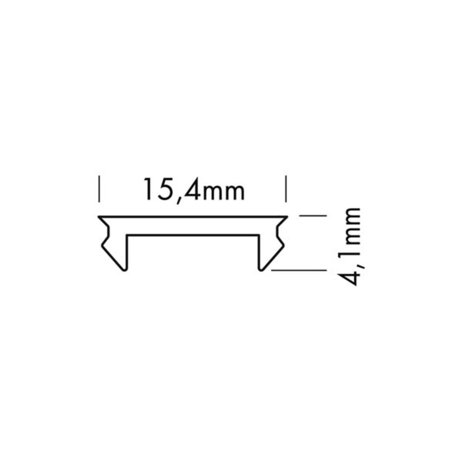 S line cover vlak opaal 2000mm