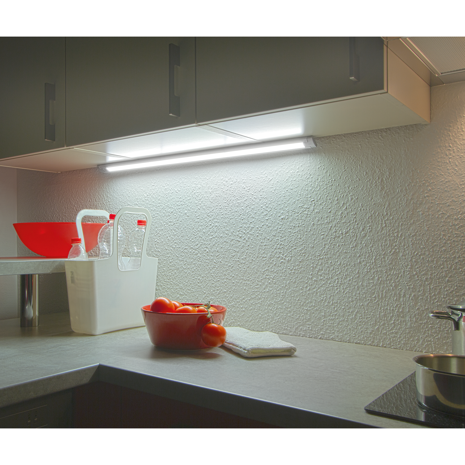 LD8003 a-SMD led profil à poser 580mm 4000°k 8W 24 v+interrupteur 