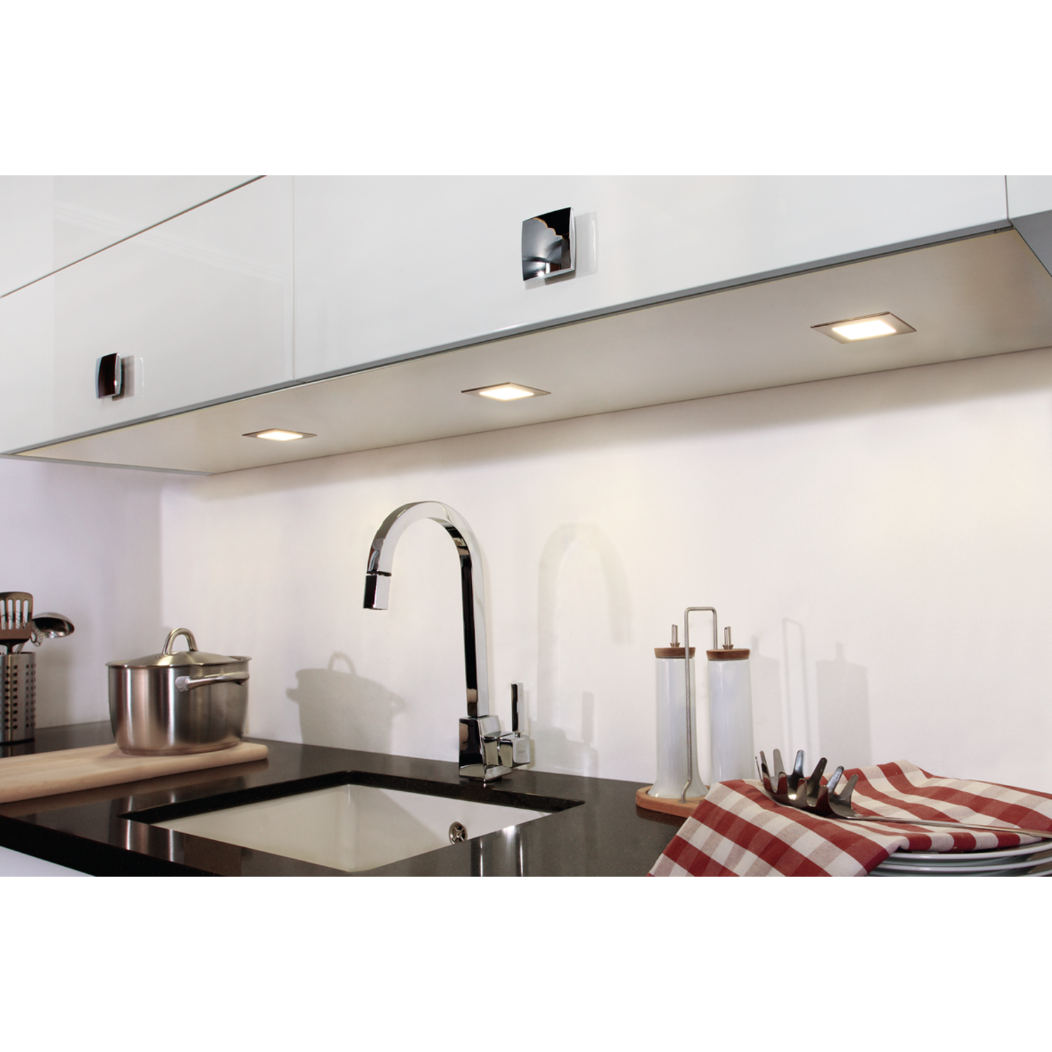 LD8004 ledset enc.3x3W 4000K alu look +convert.dimmable+cable 2000mm