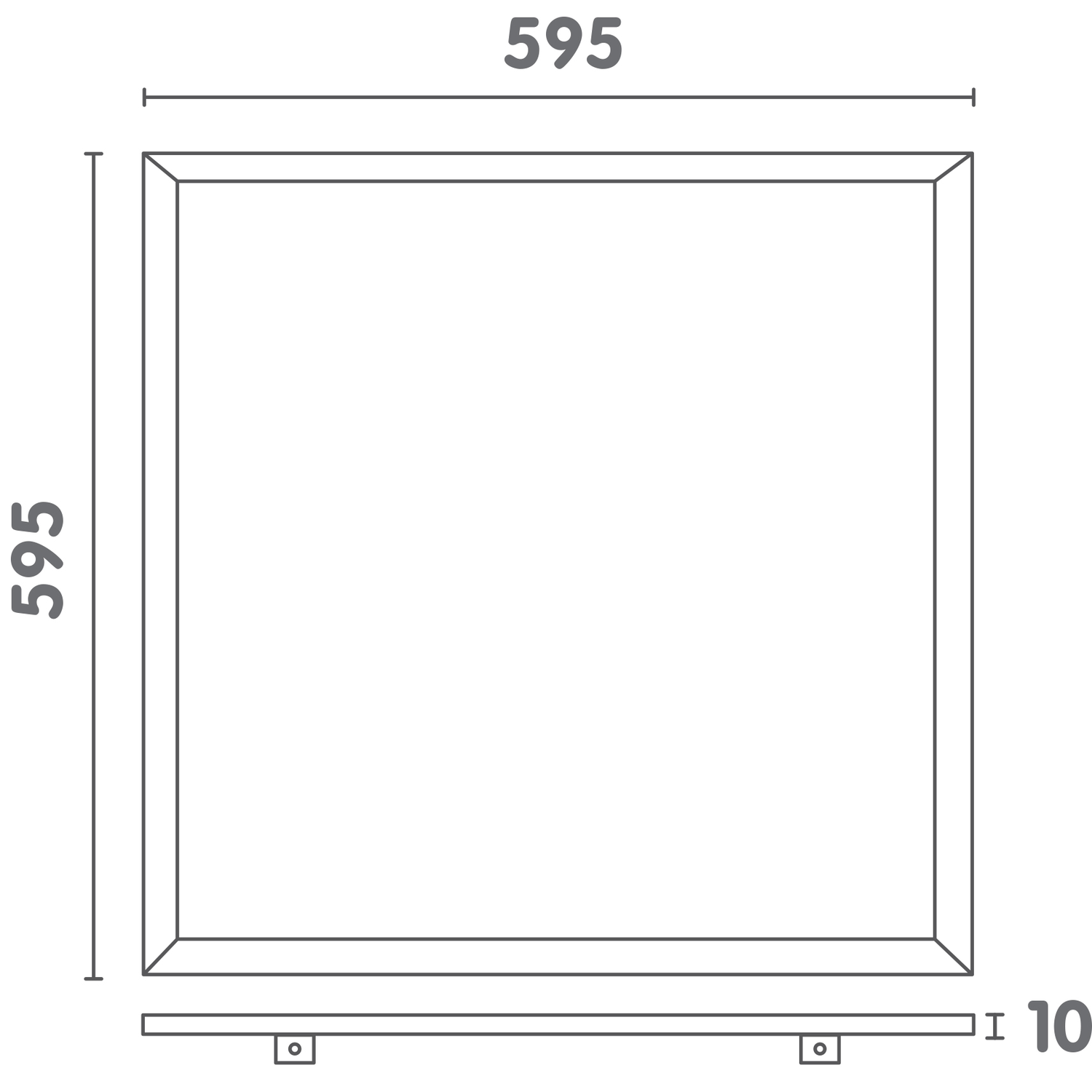 Infinity led Panel 230V vierkant 4000K