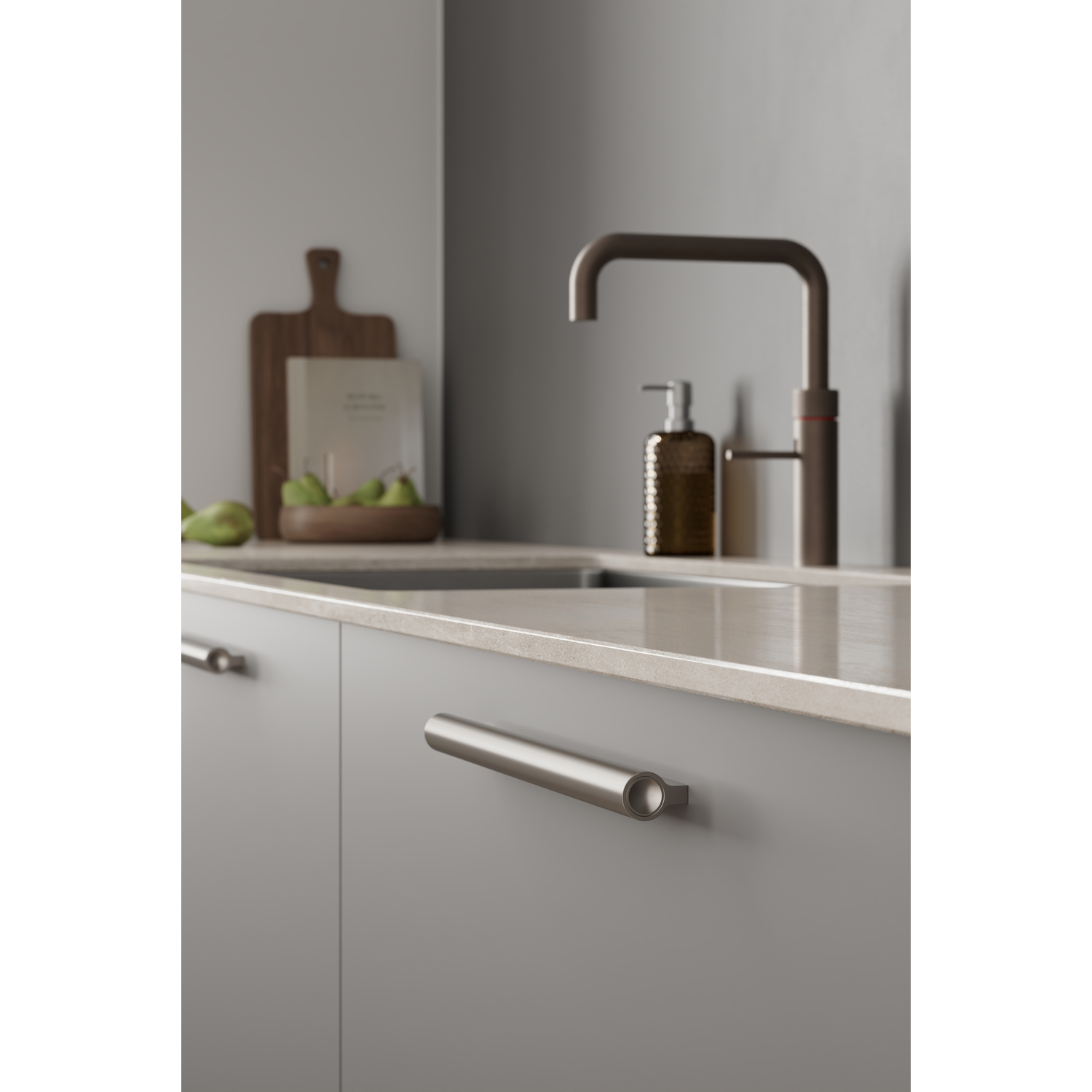 Greep LUCENTE ba224 aluminium mat rvs-look