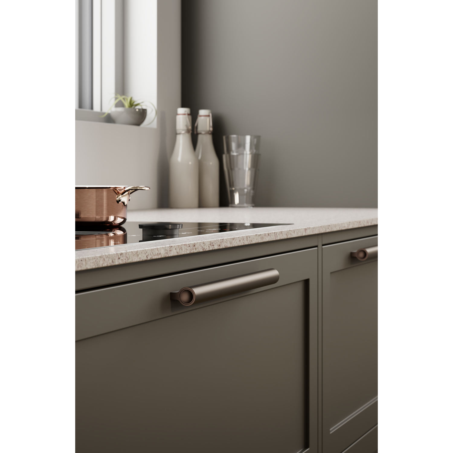 Greep LUCENTE BA1088 aluminium mat brons