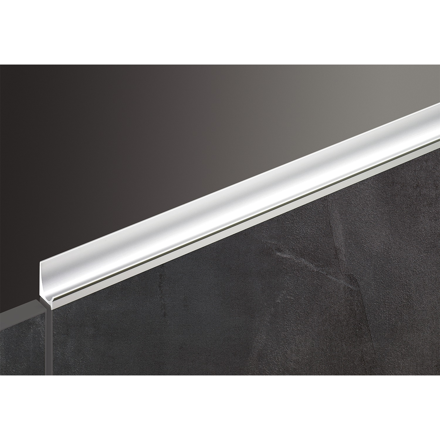 Poignée profil Lutetia, L 2000 mm, B 23 mm, H 28 mm, Aluminium anodisé