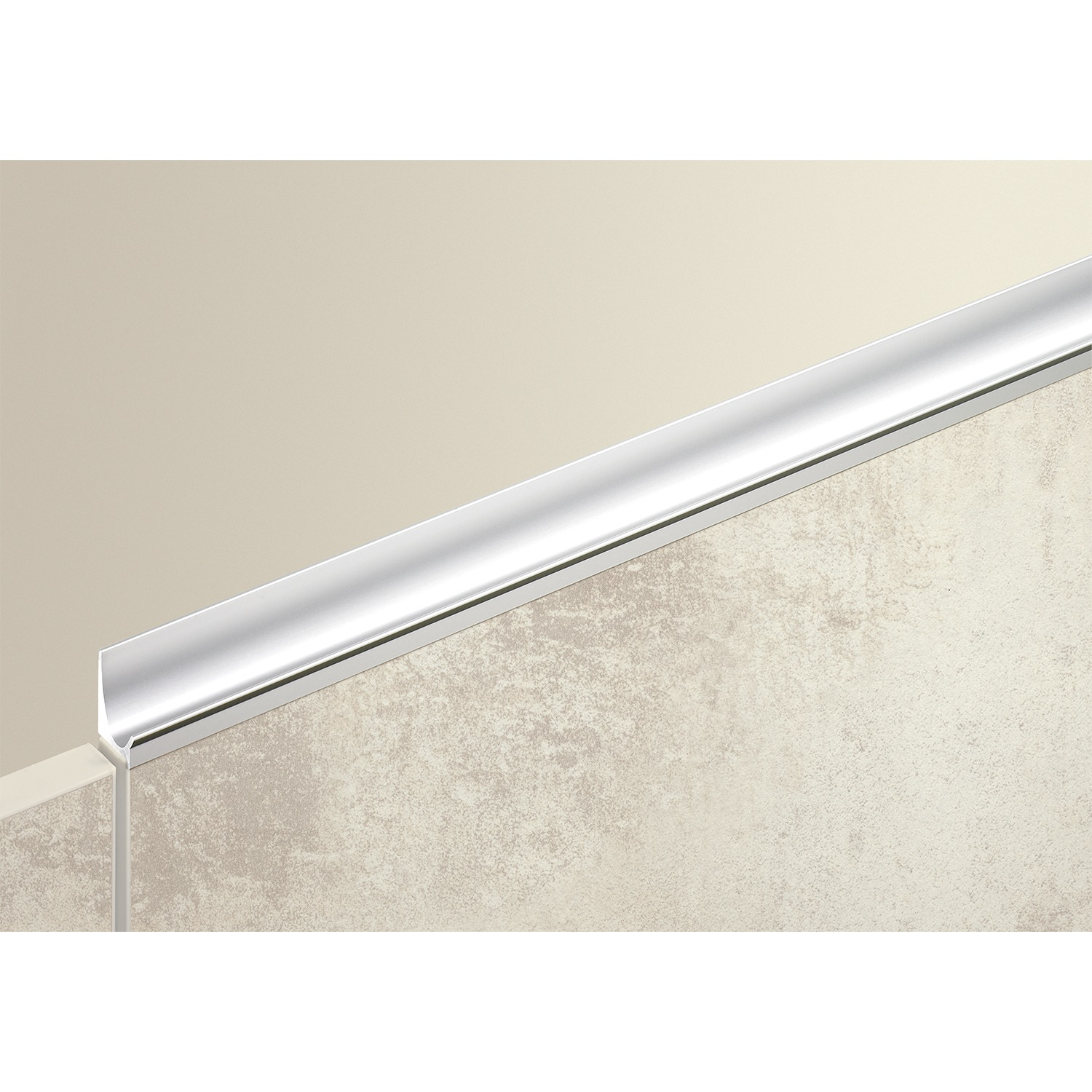 Poignée profil Lutetia, L 2000 mm, B 23 mm, H 28 mm, Aluminium anodisé