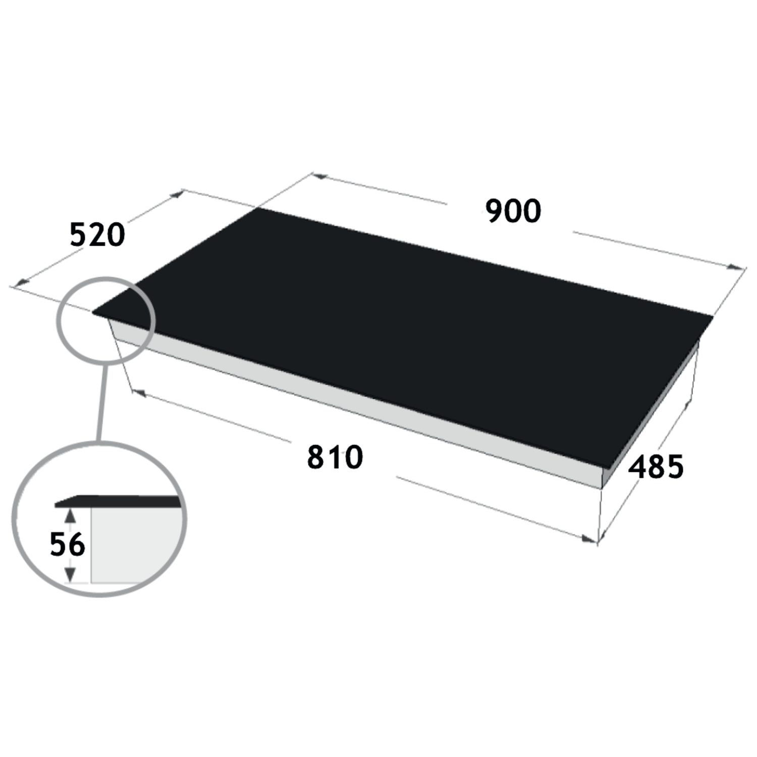 Novy inductie Comfort 90 cm 5 zones