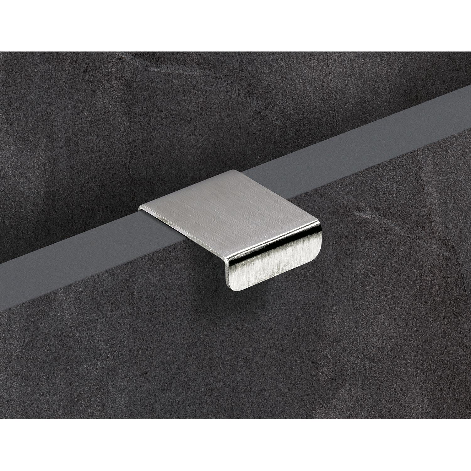 Poignée Narni, entraxe de perçages 20, L 30 mm, B 37 mm, H 21 mm, Inox brossé