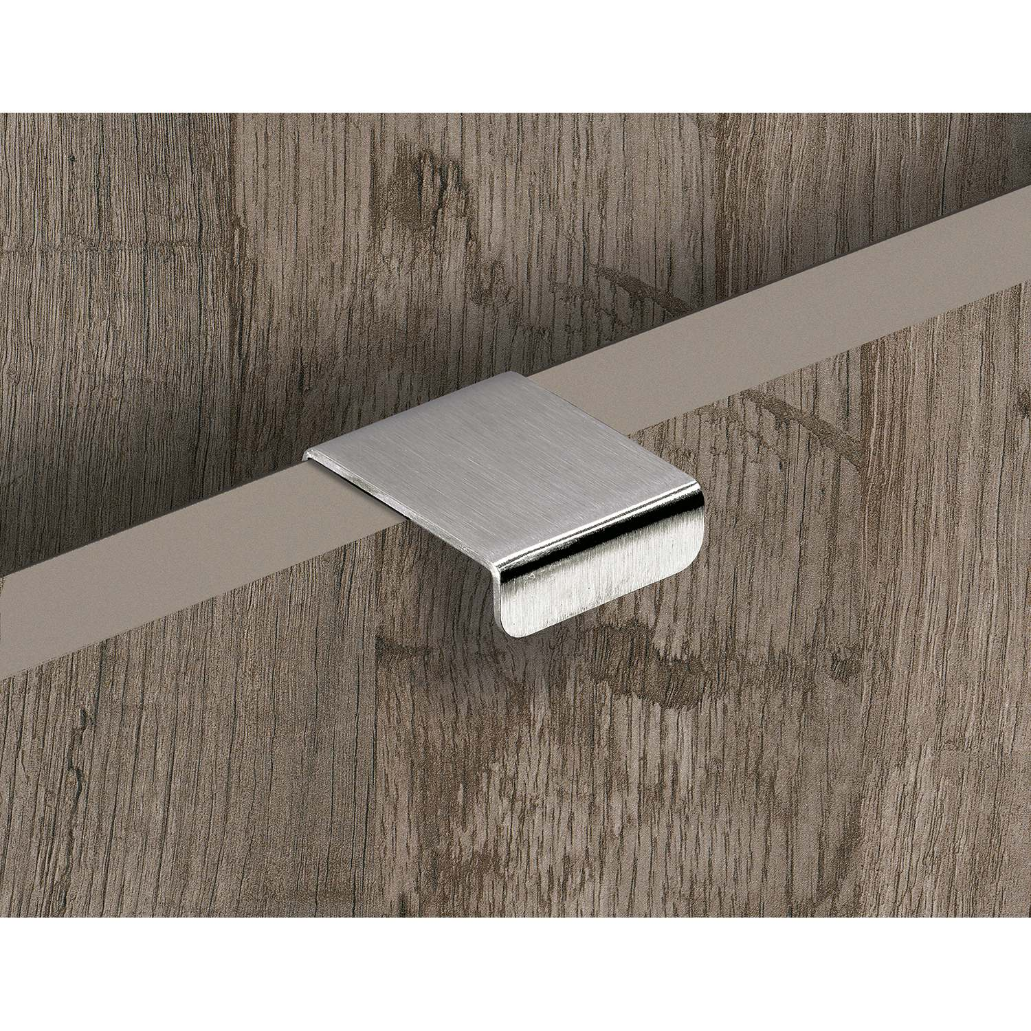 Poignée Narni, entraxe de perçages 20, L 30 mm, B 37 mm, H 21 mm, Inox brossé