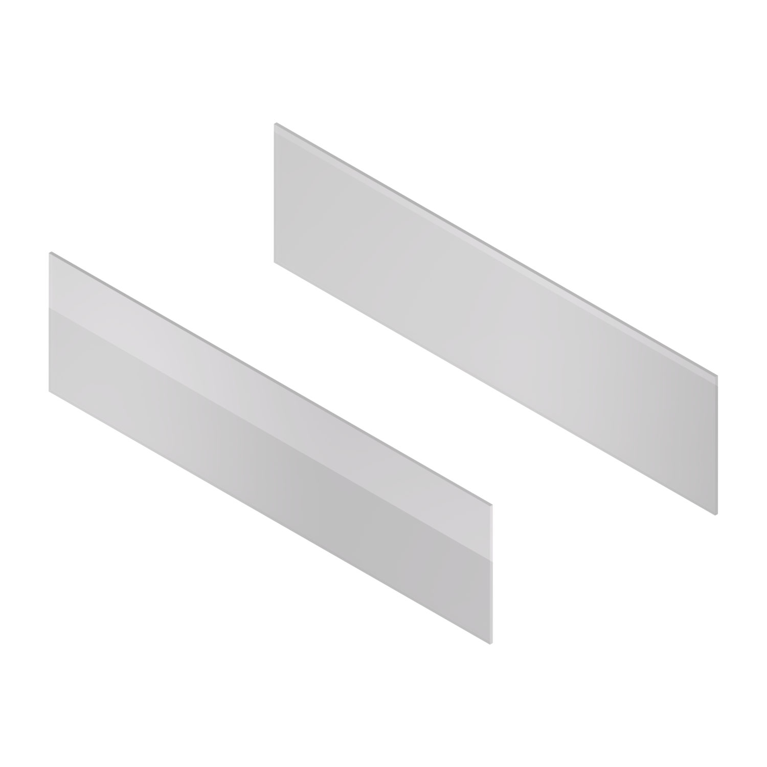 Chic line set face/dos verre l. 670  h.161  p.4mm 