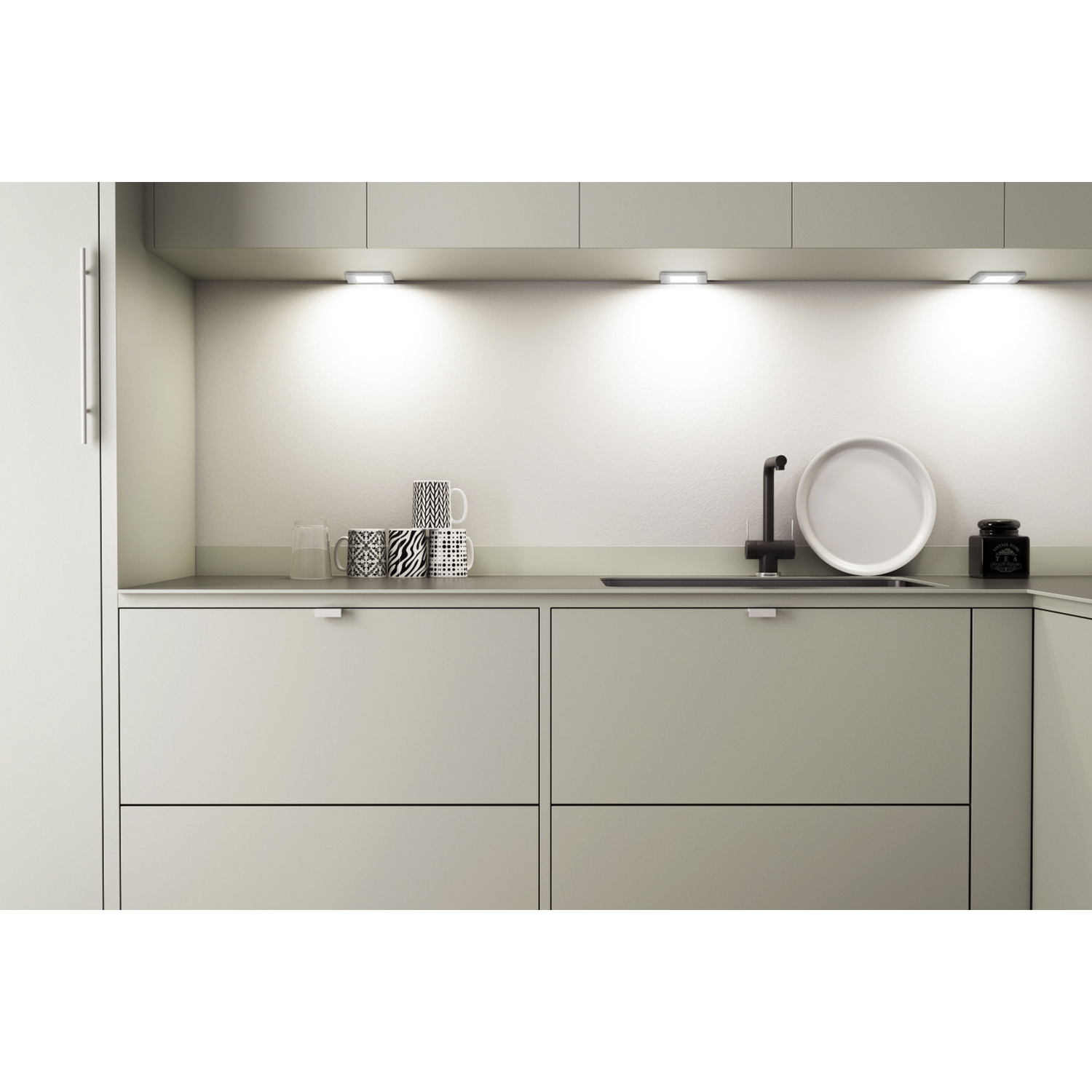 Led planar S 4000K 24V 3W noir 