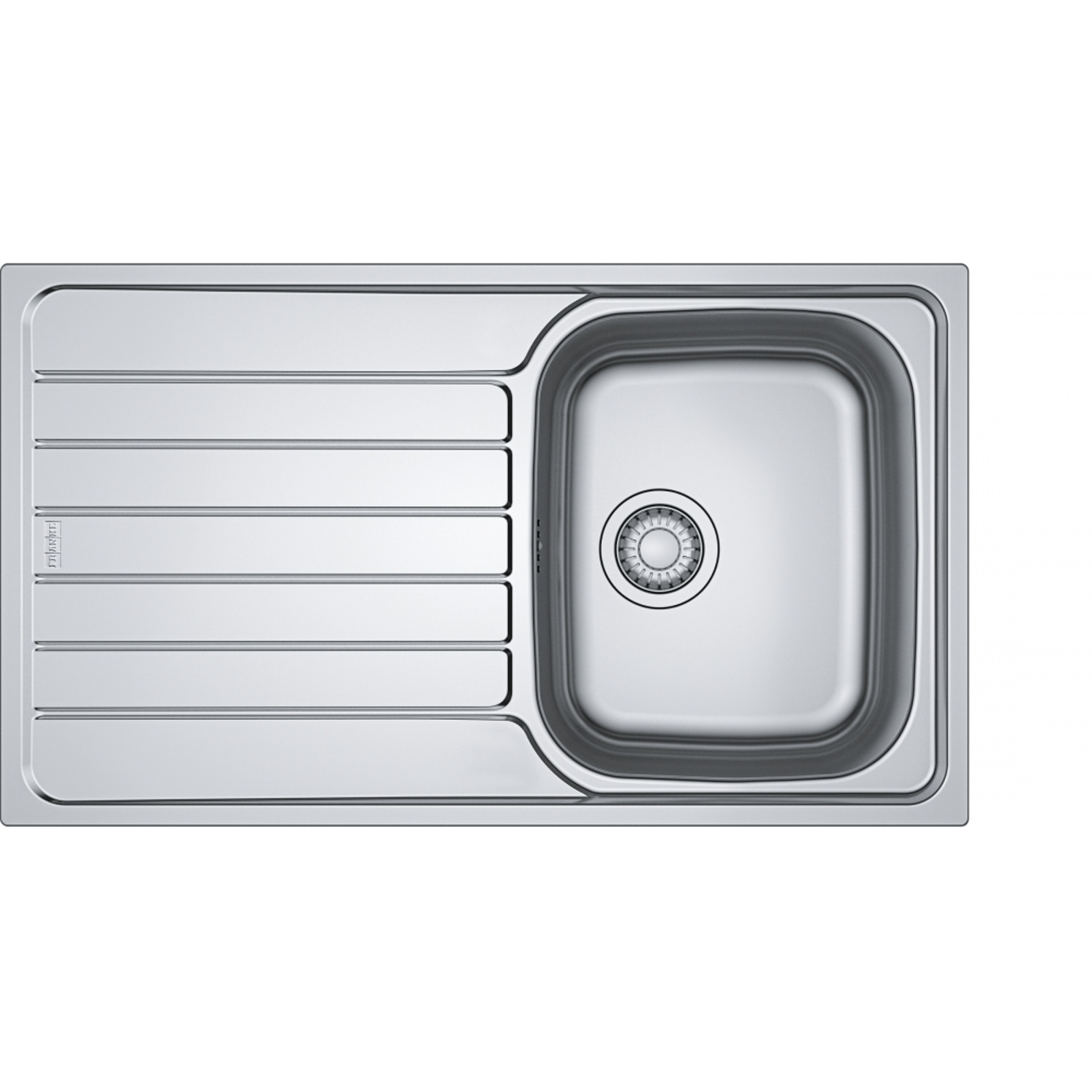 Spark - Inbouwspoeltafel / 860 x 500 mm / 1 bak / Glad / Omkeerbaar