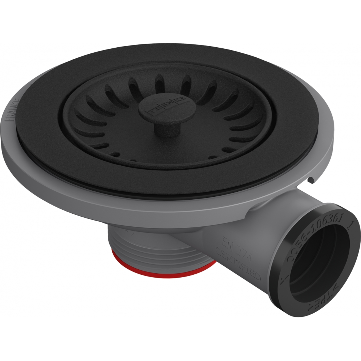 Colorline - Vidage manuel pour 1 cuve 1/2 ou 2 cuves / Trop plein rond inclus / Noir mat