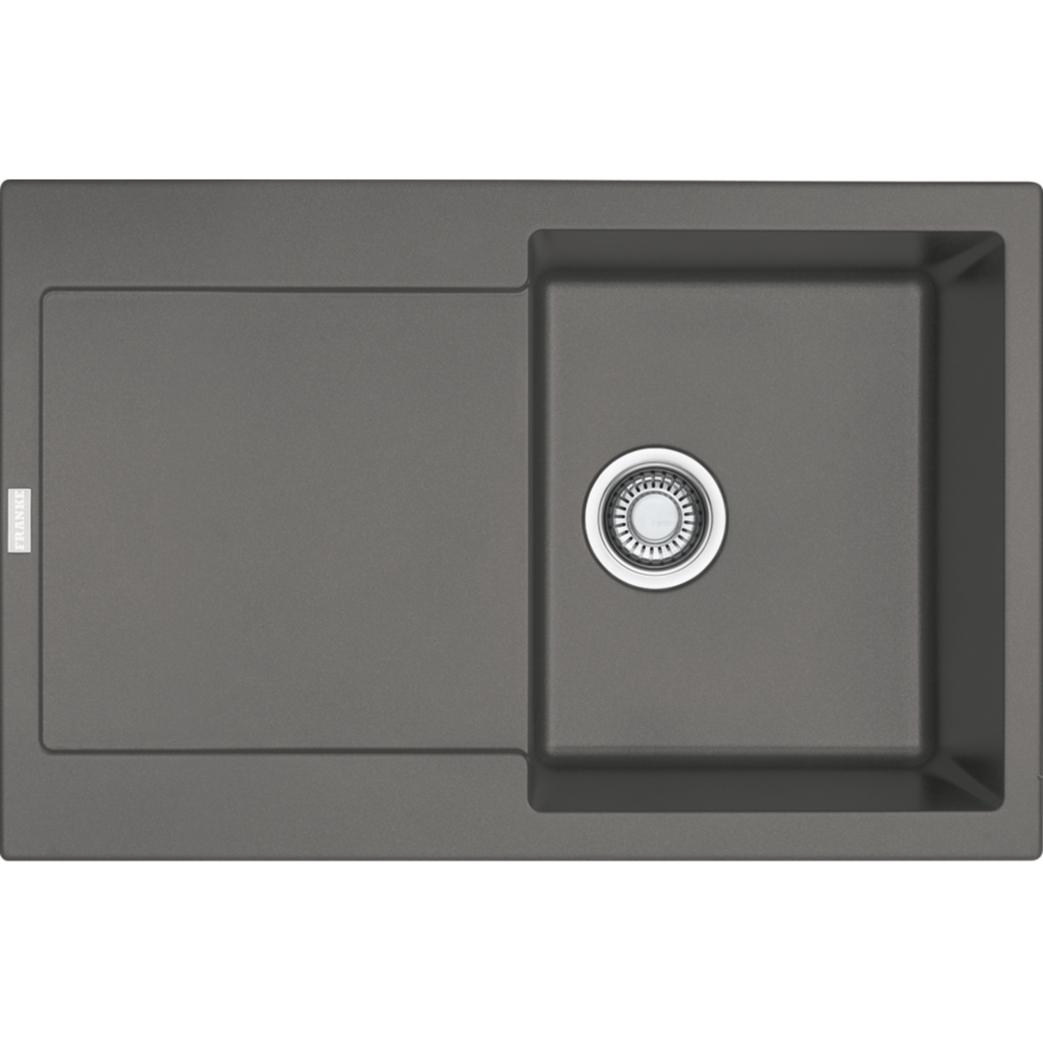 Maris - Evier à encastrer / 780 x 500 mm / 1 bassin / Gris pierre / Réversible