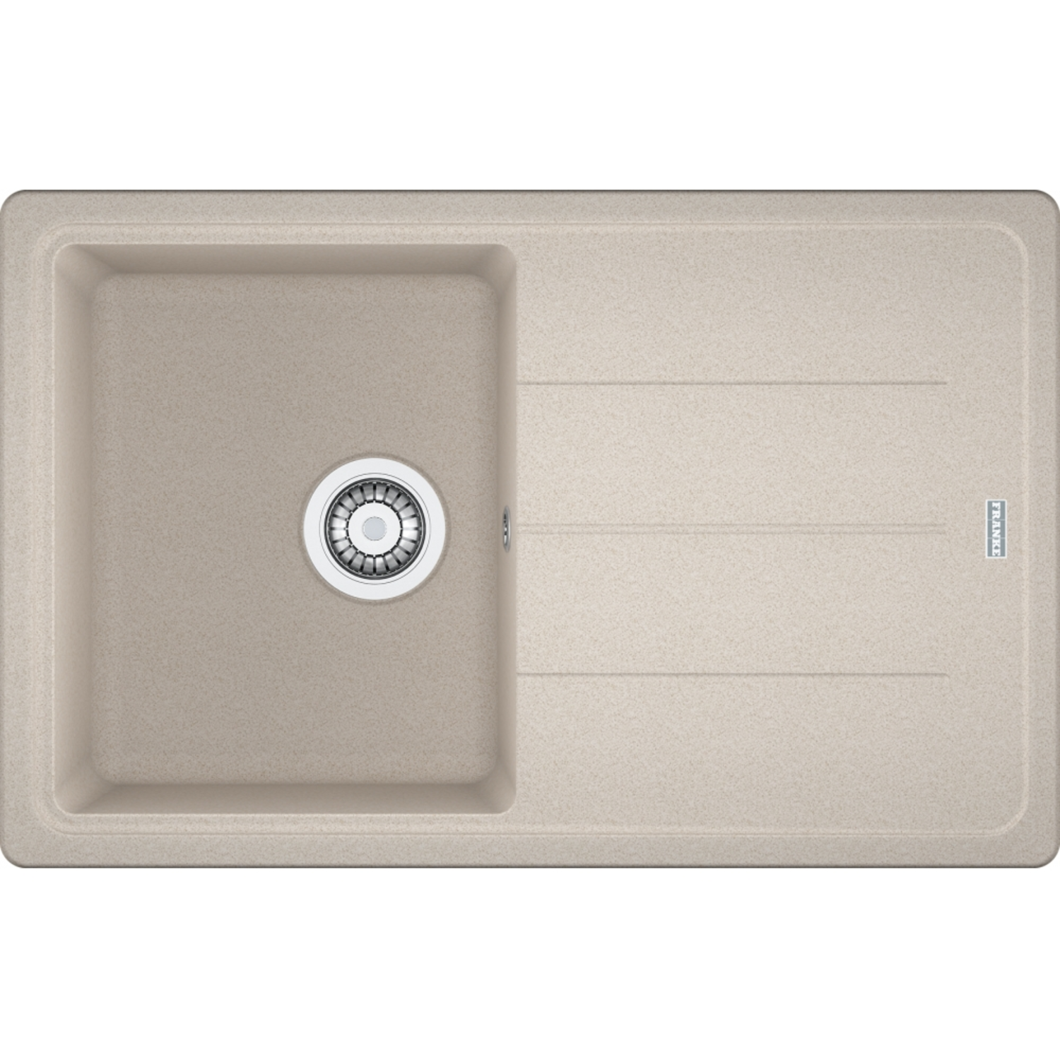 Basis - Evier à encastrer / 780 x 500 mm / 1 bassin / Café crème / Réversible
