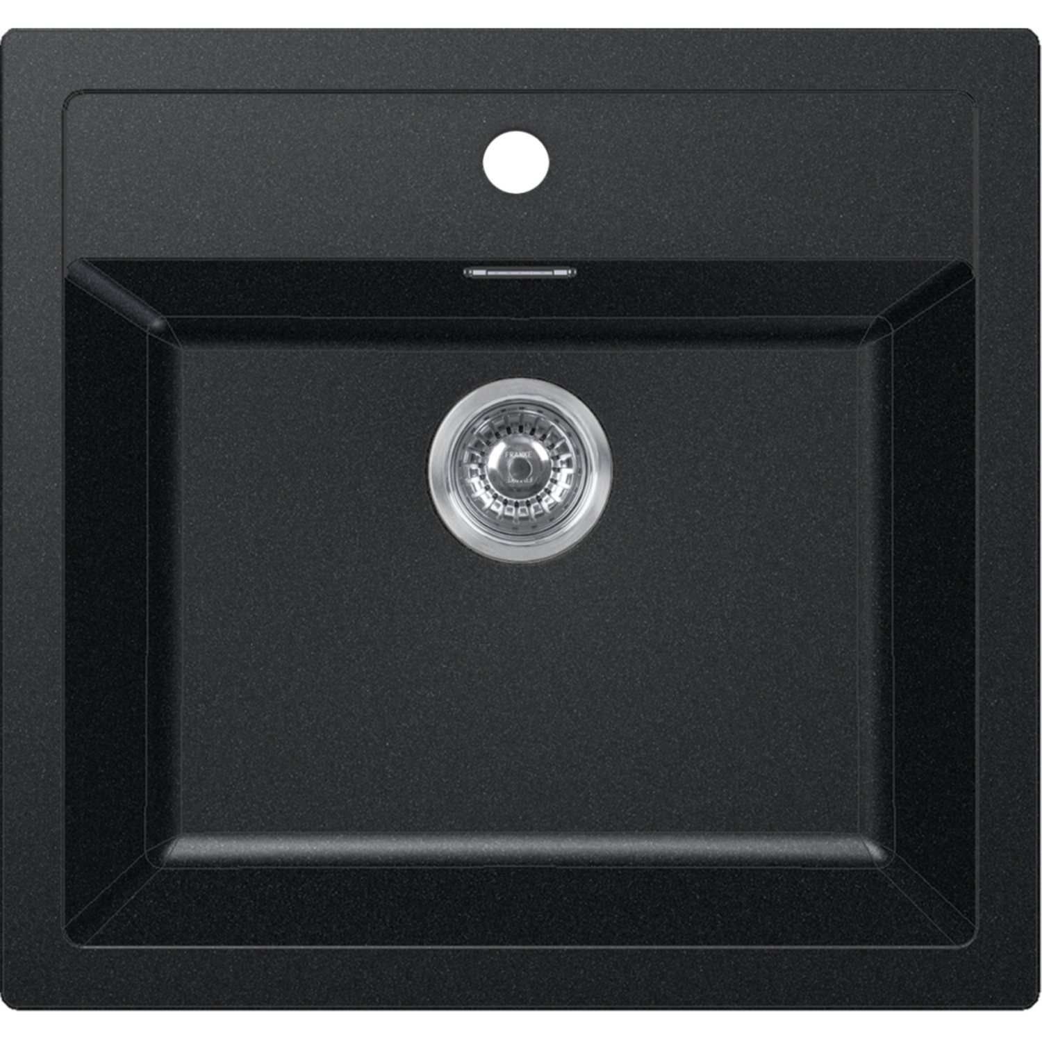 Sirius - Evier à encastrer / 560 x 530 mm / 1 bassin / Noir