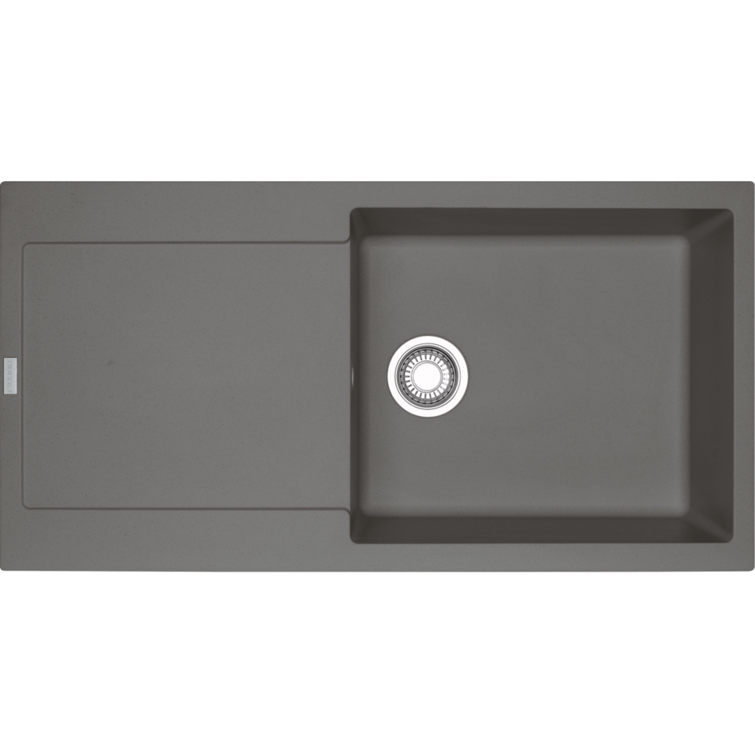 Maris - Inbouwspoeltafel / 970 x 500 mm / 1 bak / Steengrijs / Omkeerbaar
