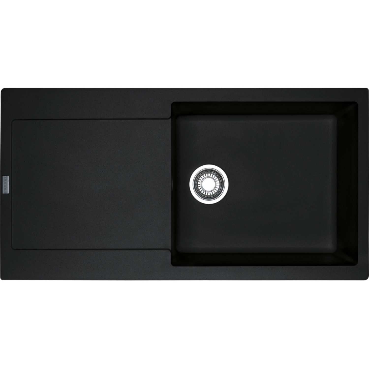 Maris - Inbouwspoeltafel / 970 x 500 mm / 1 bak / Onyx / Omkeerbaar
