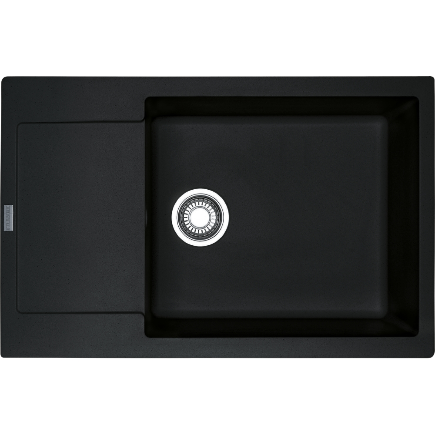 MARIS - Inbouwspoeltafel / 780 x 500mm / Manuele Lediging / Onyx