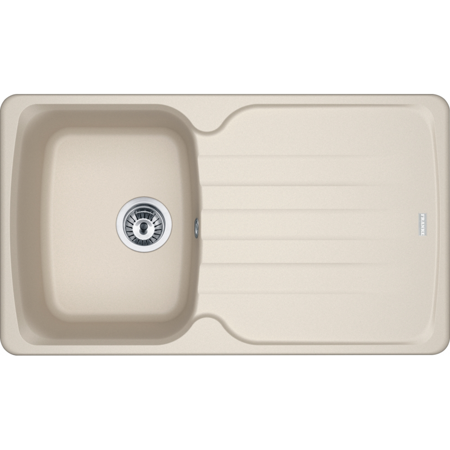 Antea - Evier à encastrer / 860 x 500 mm / 1 bassin / Café crème / Réversible
