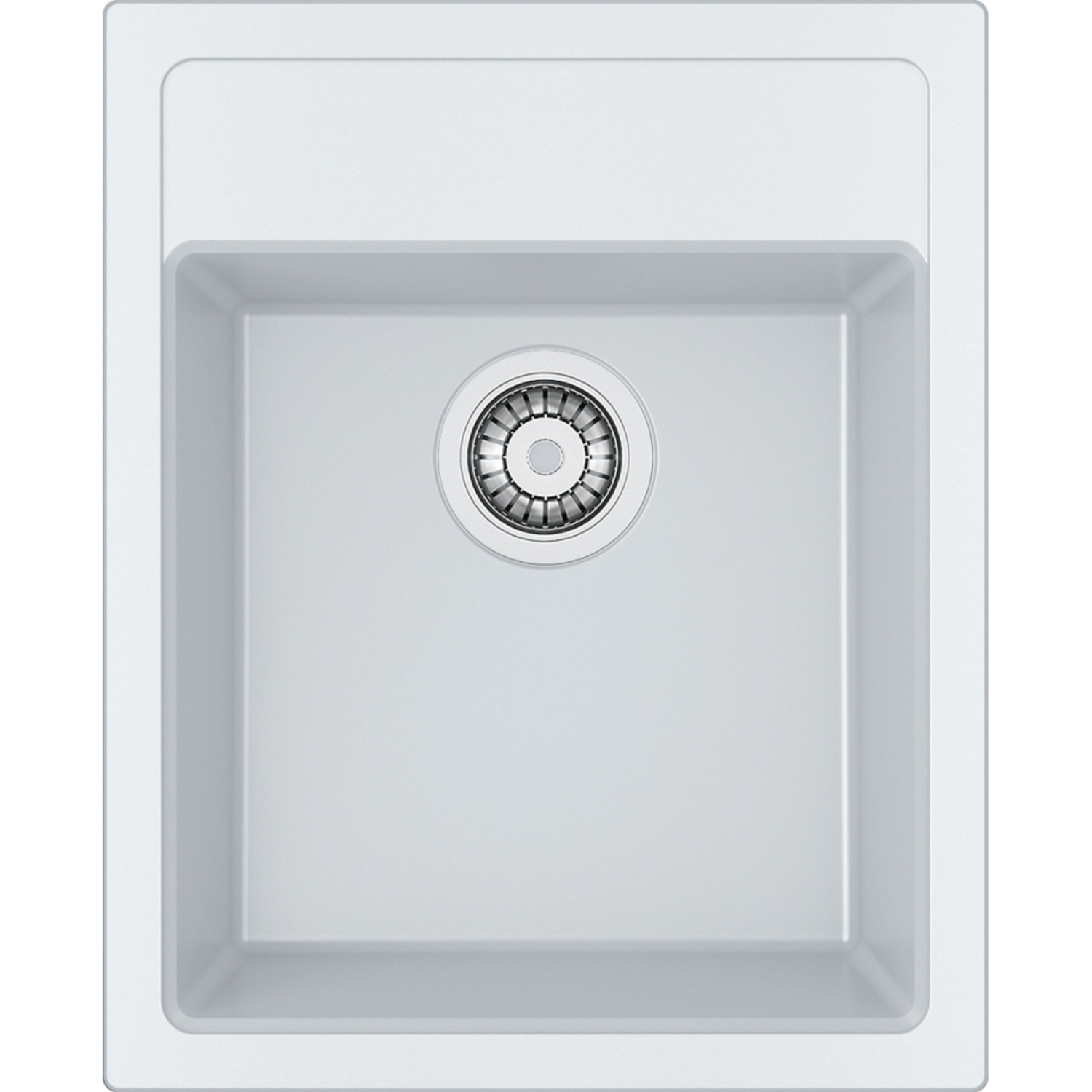 Sirius - Inbouwbouwspoelbak / 430 x 530 mm / 1+1/2 bak / Wit
