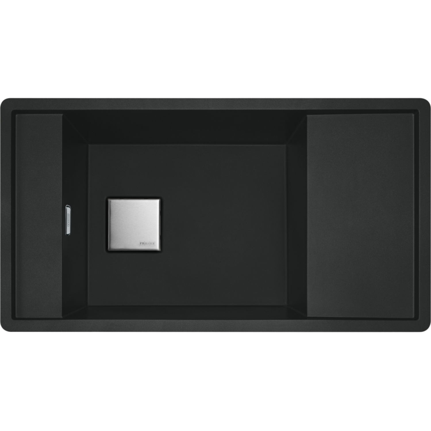 Fresno - Evier à encastrer / 877 x 495 mm / 1 bassin / Noir mat / Réversible
