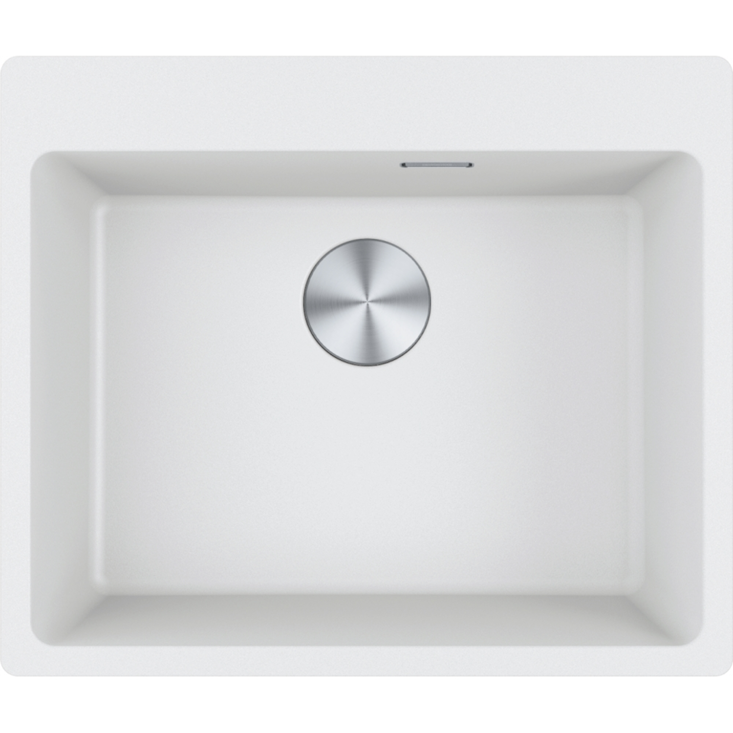Maris - Evier à encastrer / 590 x 500 mm / 1 bassin / Blanc Metallisé