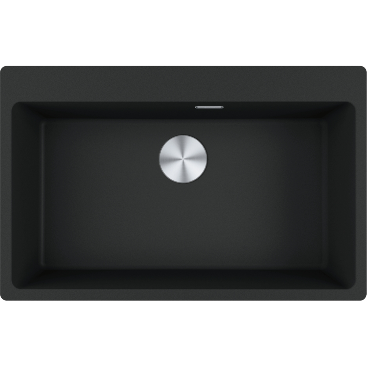 Maris - inbouwspoelbak / 780 x 500 mm / 1 bak / Zwart Mat