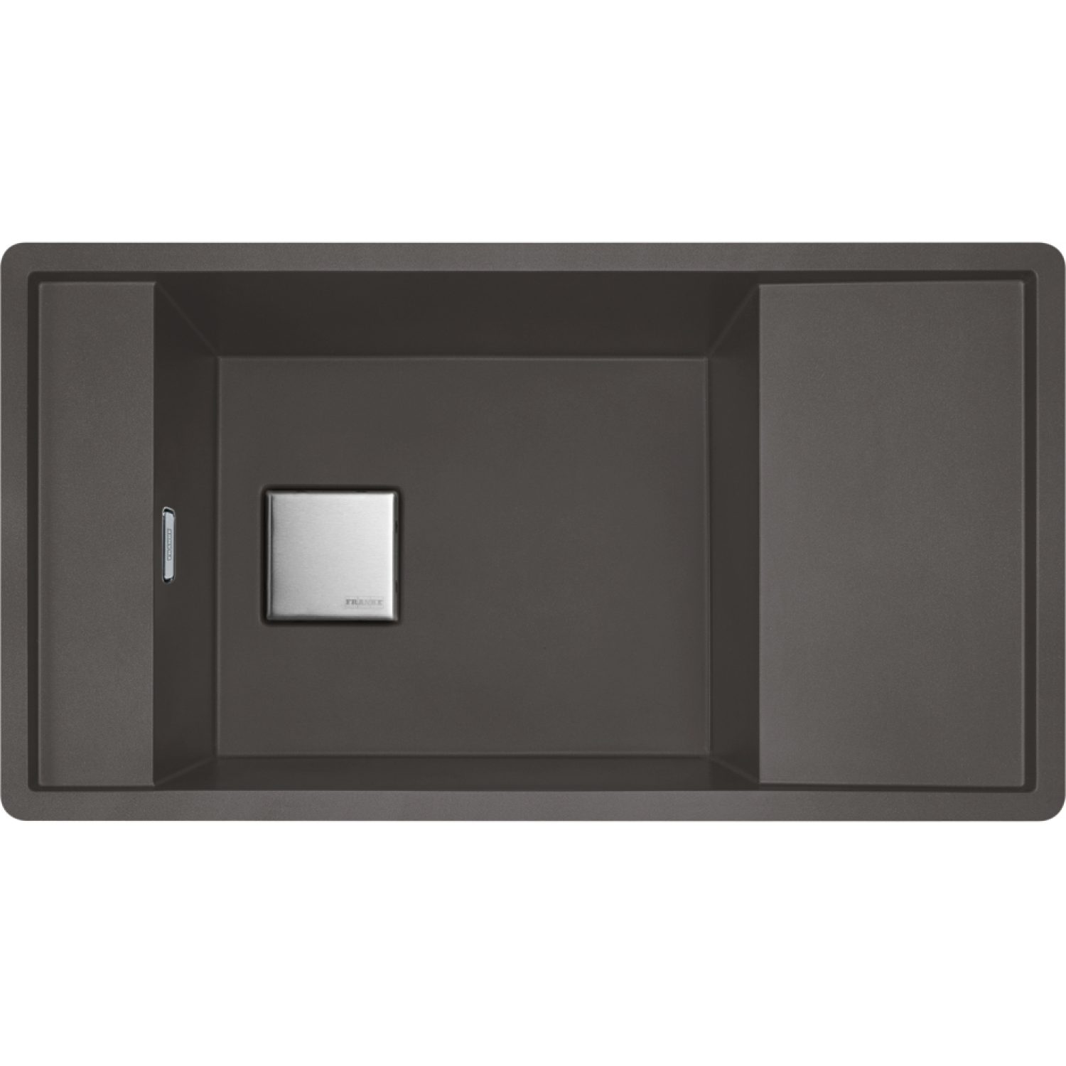Fresno - Evier à encastrer / 877 x 495 mm / 1 bassin / Gris Ardoise / Réversible