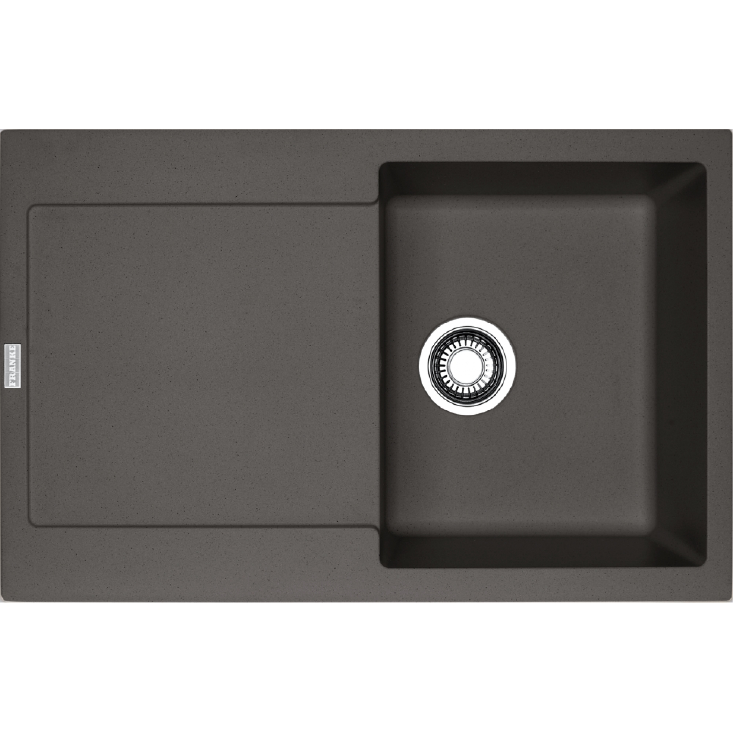 Maris - Inbouwspoeltafel / 780 x 500 mm / 1 bak / Leigrijs / Omkeerbaar