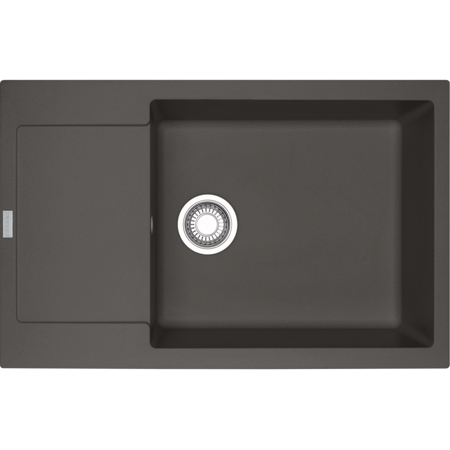 MARIS - Inbouwspoeltafel / 780 x 500mm / Manuele Lediging / Leigrijs