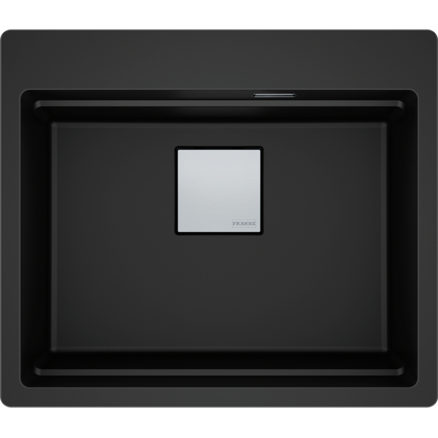 KUBUS 2.0 PRO - Inbouwspoelbak / 1 bak / 534 x 400 x 220 mm / Manuele lediging / Zwart mat + Set 3 accessoires
