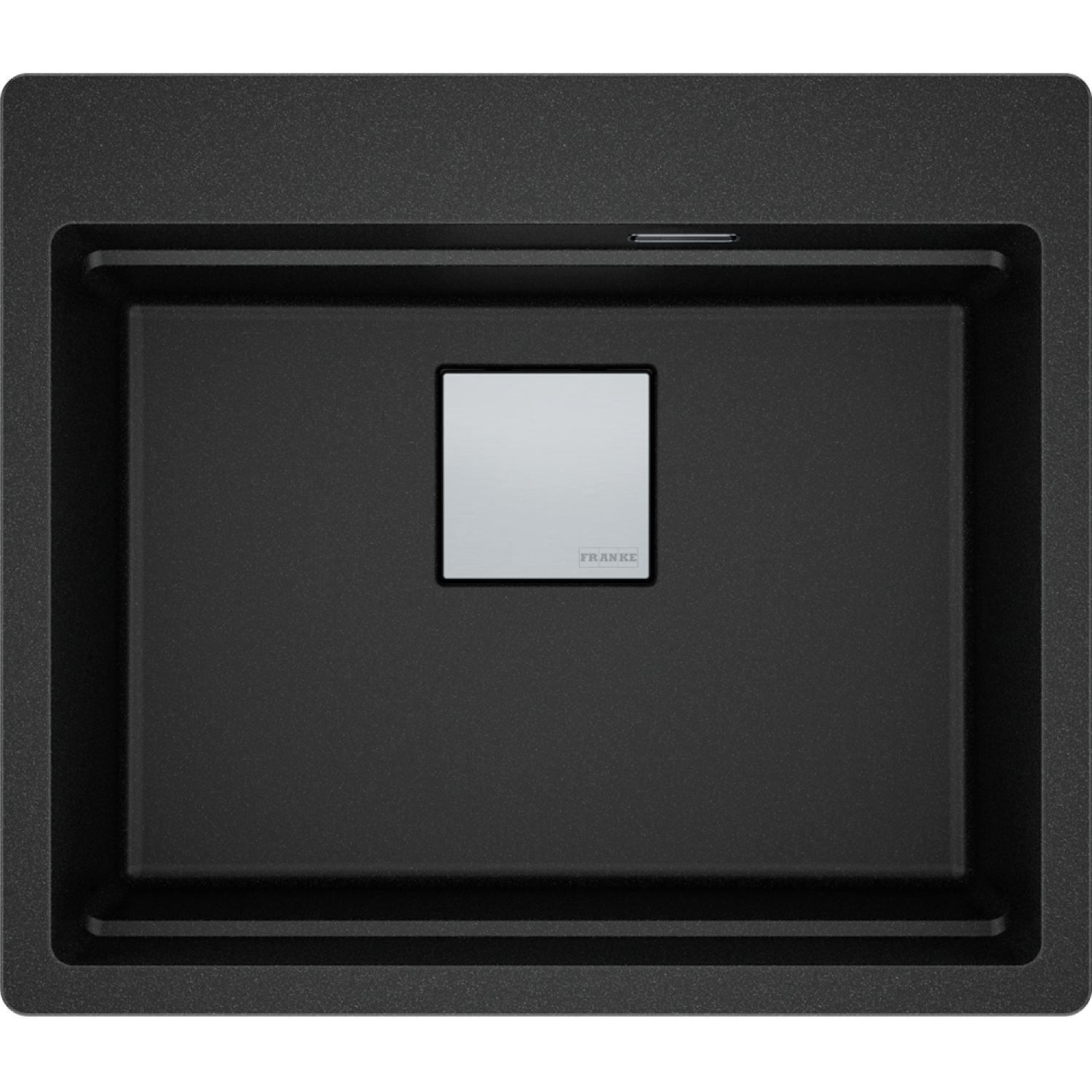 KUBUS 2.0 PRO - Cuve à encastrer / 1 bassin / 534 x 400 x 220 mm / Vidage manuel / Onyx + Set 3 accessoires