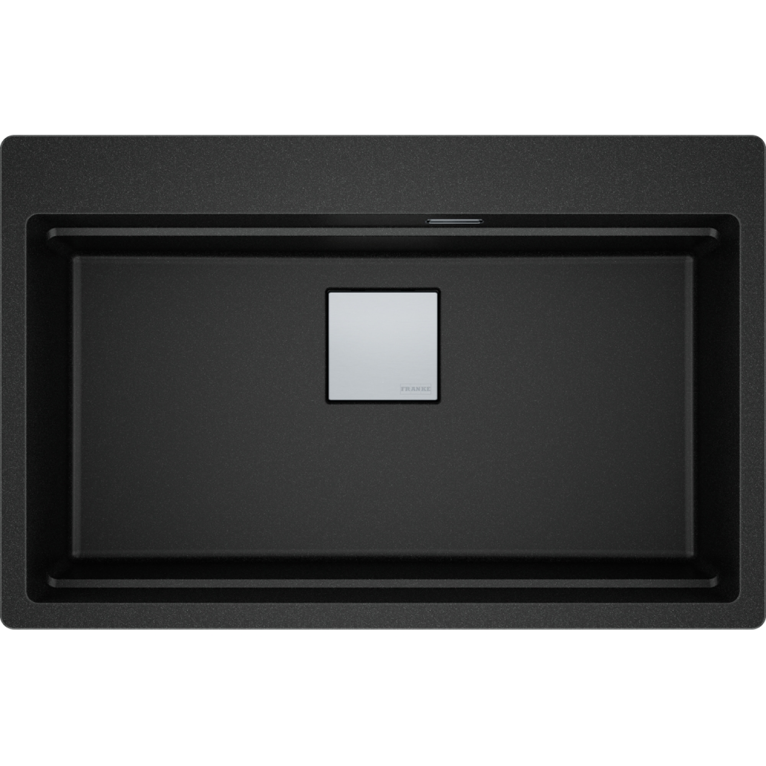 KUBUS 2.0 PRO - Cuve à encastrer / 1 bassin / 734 x 400 x 220 mm / Vidage manuel / Onyx + Set 3 accessoires