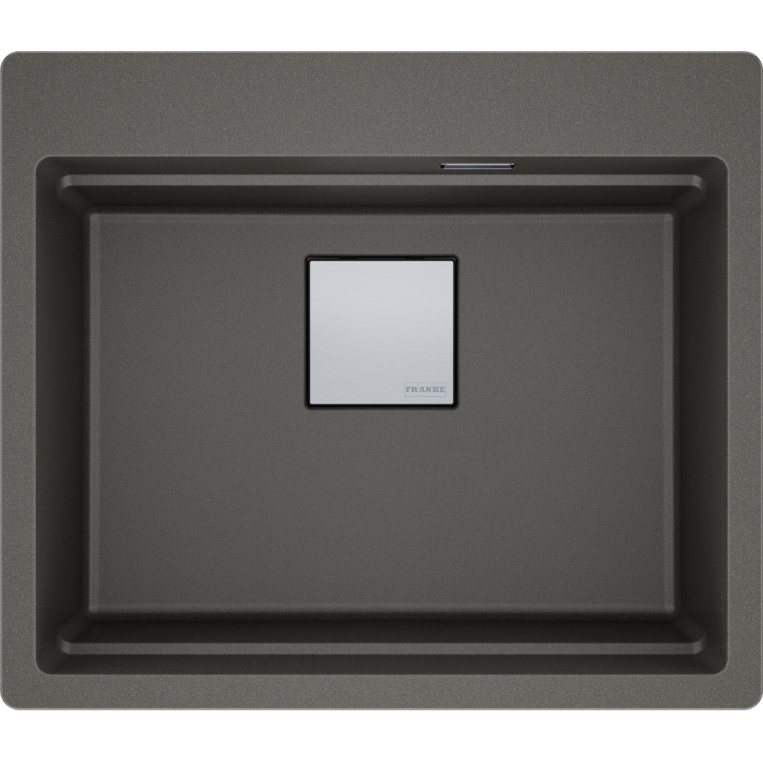 KUBUS 2.0 PRO - Cuve à encastrer / 1 bassin / 534 x 400 x 220 mm / Vidage manuel / Gris ardoise + Set 3 accessoires