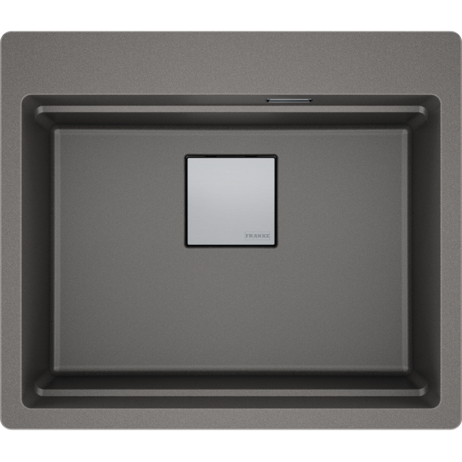 KUBUS 2.0 PRO - Cuve à encastrer / 1 bassin / 534 x 400 x 220 mm / Vidage manuel / Gris pierre + Set 3 accessoires