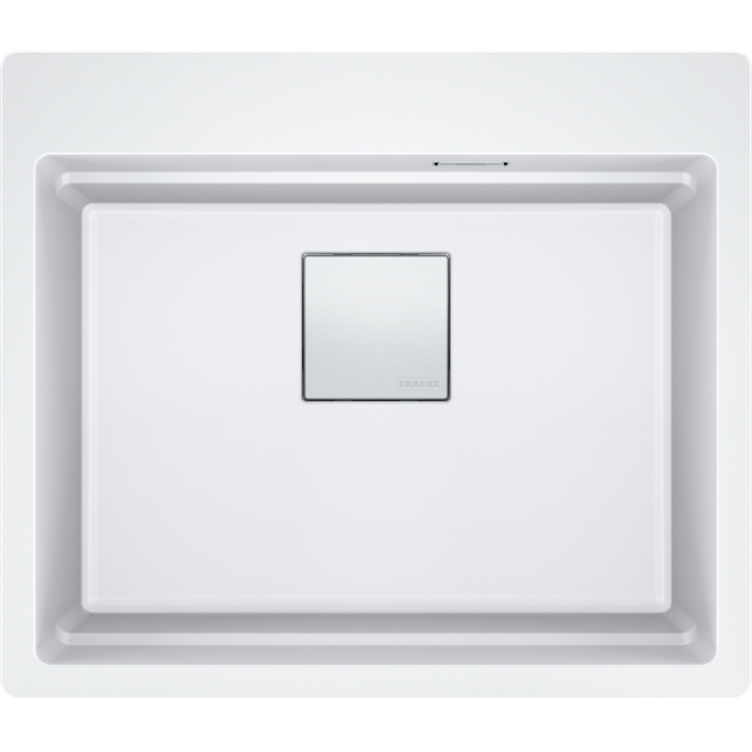 KUBUS 2.0 PRO - Cuve à encastrer / 1 bassin / 534 x 400 x 220 mm / Vidage manuel / Blanc métallisé + Set 3 accessoires