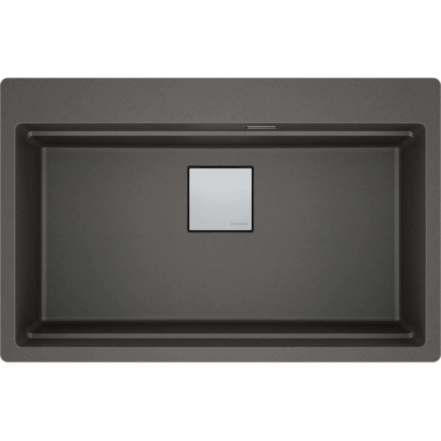KUBUS 2.0 PRO - Cuve à encastrer / 1 bassin / 734 x 400 x 220 mm / Vidage manuel / Gris ardoise + Set 3 accessoires