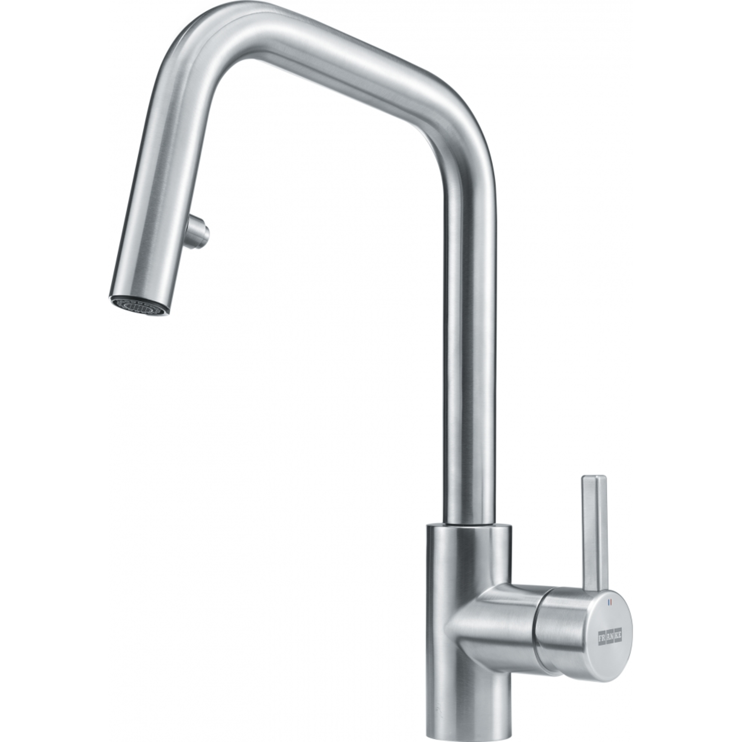 Eos Neo U / ééngreepsmengkraan met uittrekbare uitloop / Side lever / RVS