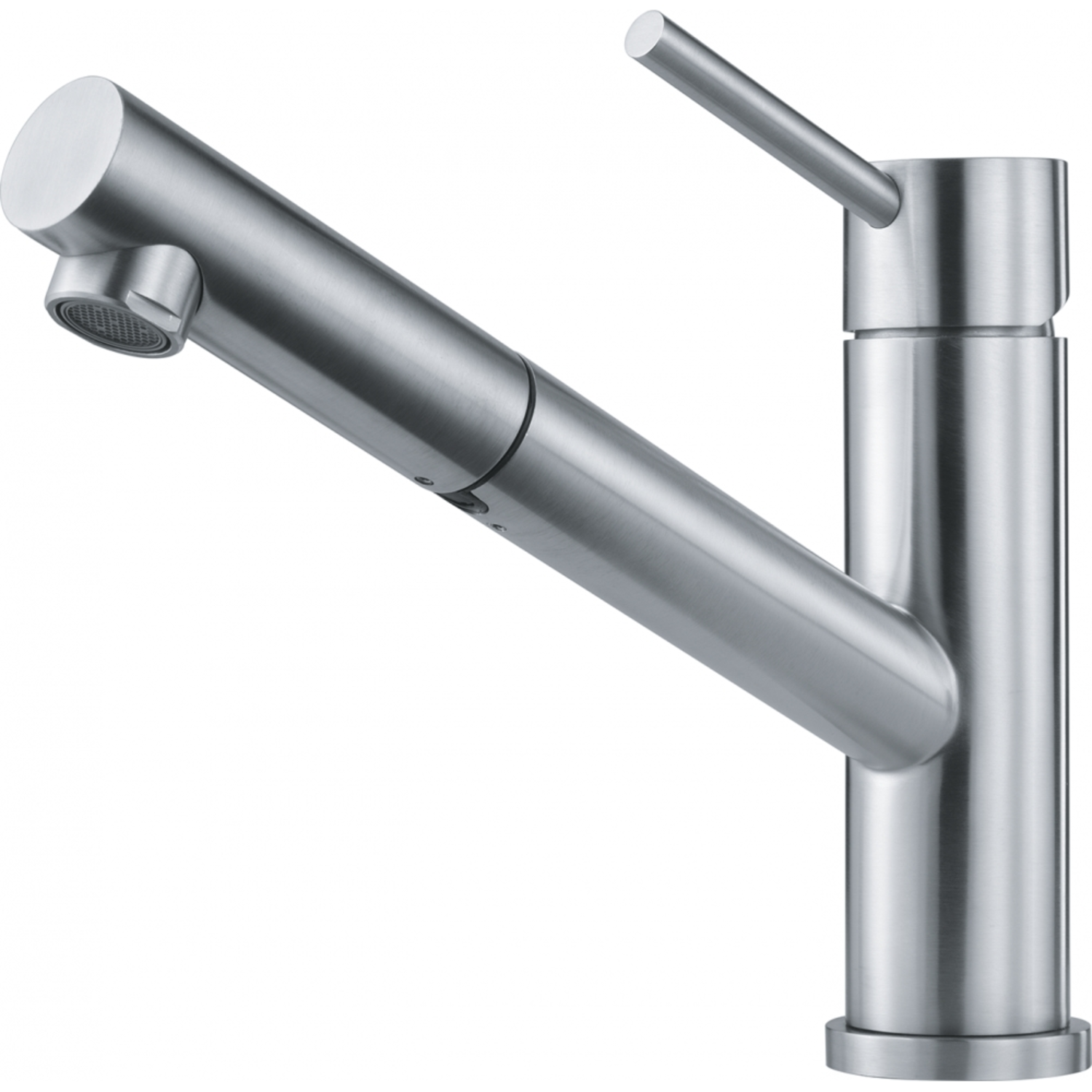 Orbit - Mitigeur à bec extractible / 1 jet / Levier haut / Inox