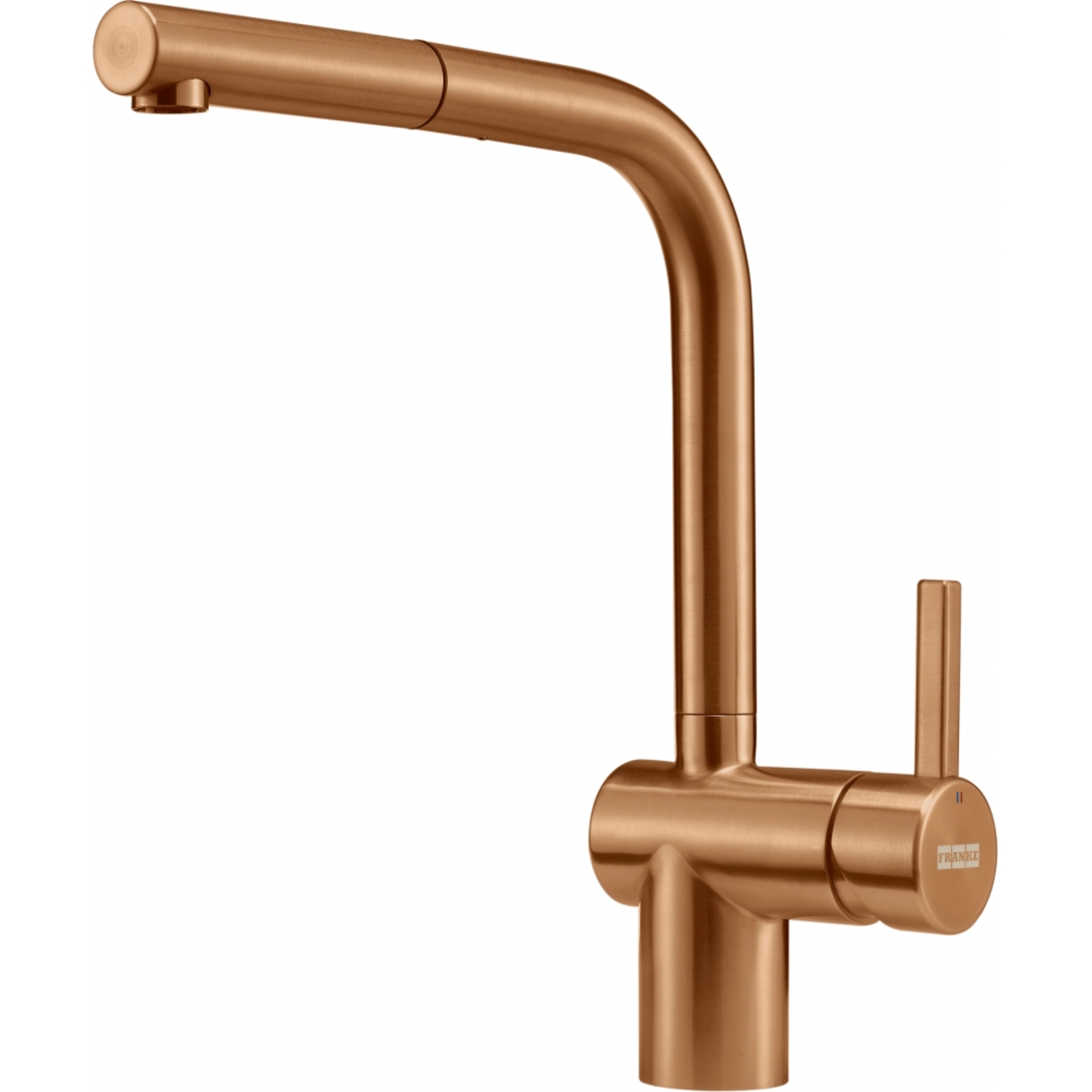 Atlas Neo - Eéngreepsmengkraan met uittrekbare uitloop / Side lever / Koper