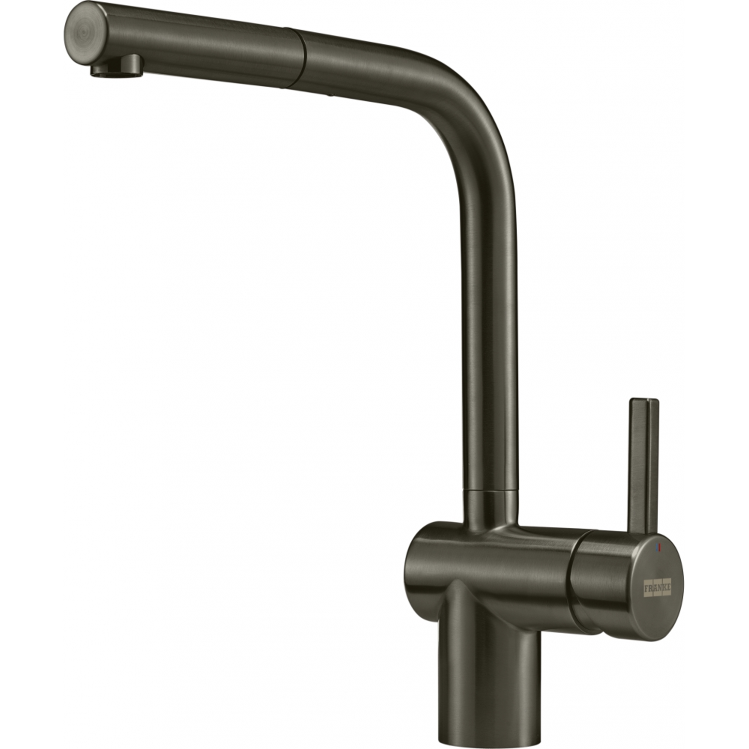 Atlas Neo - Eéngreepsmengkraan met uittrekbare uitloop / Side lever / Antraciet