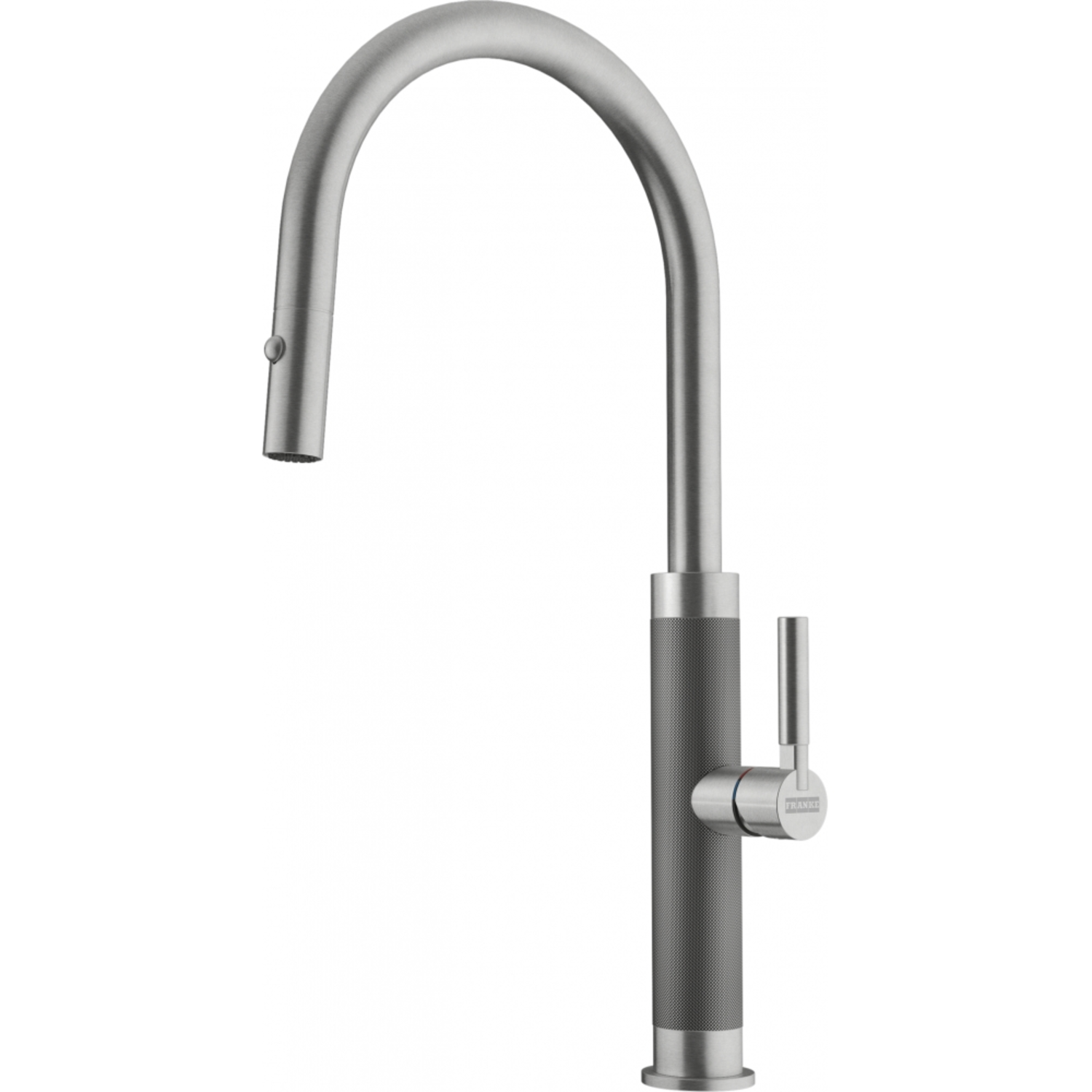 Mythos Masterpiece - Mitigeur à bec extractible / 2 jets / Levier sur le côté / Inox