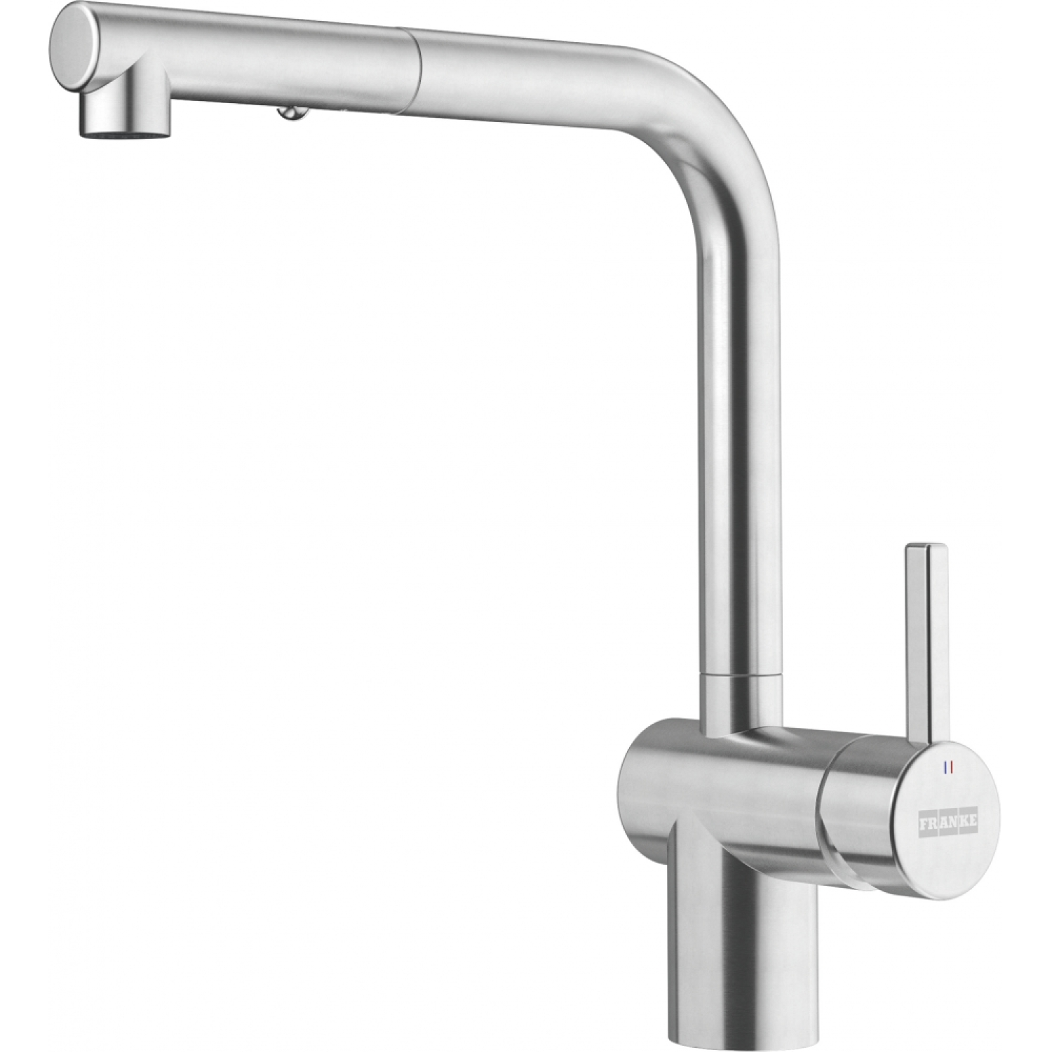 Atlas Neo L - Mitigeur à bec extractible / 2 jets / Levier sur le côté / Inox