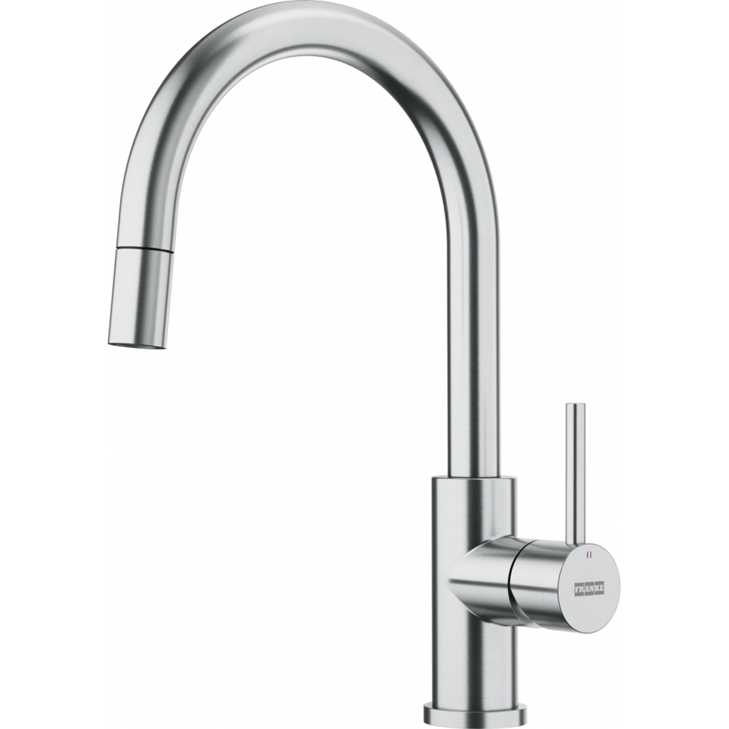 Smart Glenda J - Mitigeur à bec extractible / 1 jet / Levier sur le côté / Inox