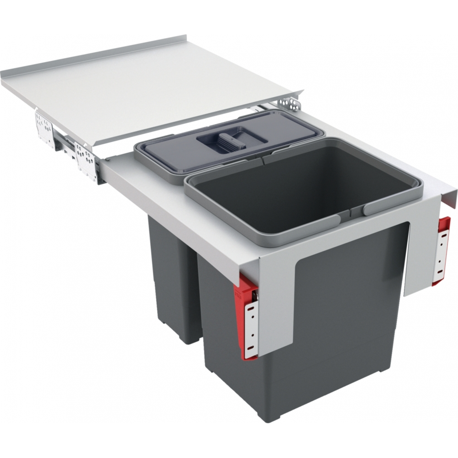Sorter Garbo - Séparateur de déchets / Ouverture frontale / 450 mm / 1 x 18 l + 1 x 12 l