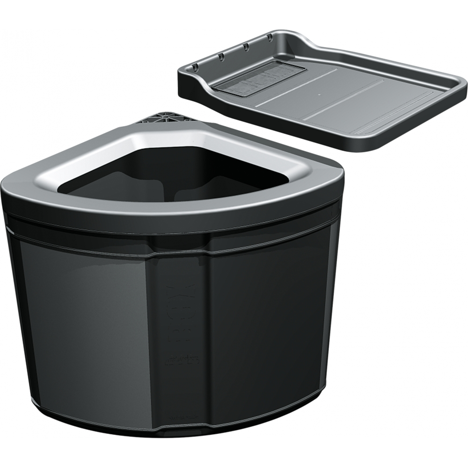 Sorter Pivot - Récipient / Ouverture latérale / 400 mm / 27 l / Raccord / Porte-récipient